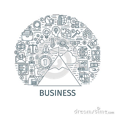 Business concept banner2 Vector Illustration