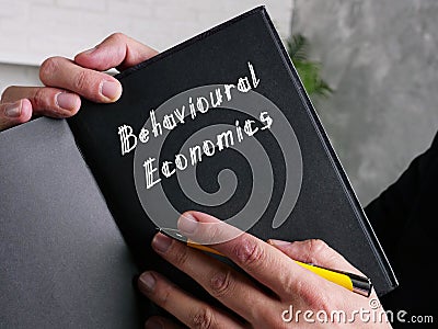 Business concept about Behavioural Economics with phrase on the page Stock Photo