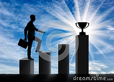 The business concept of the career ladder Stock Photo