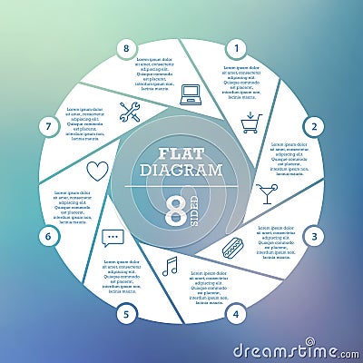 Business concept. Circle puzzle infographic. Template for cycle diagram, graph, presentation and round chart. Vector Illustration