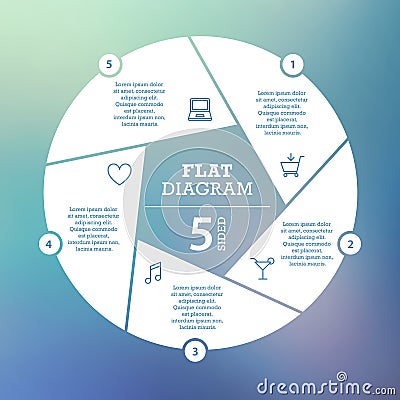 Business concept. Circle puzzle infographic. Template for cycle diagram, graph, presentation and round chart. Vector Illustration