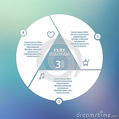 Business concept. Circle puzzle infographic. Template for cycle diagram, graph, presentation and round chart. Vector Illustration