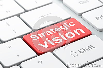 Business concept: Strategic Vision on computer keyboard background Stock Photo