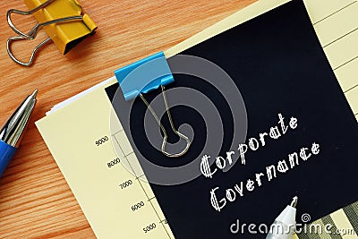 Business concept about Corporate Governance with inscription on the piece of paper Stock Photo