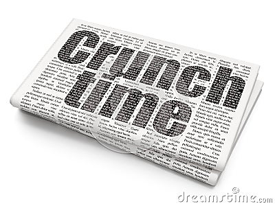 Business concept: Crunch Time on Newspaper background Stock Photo