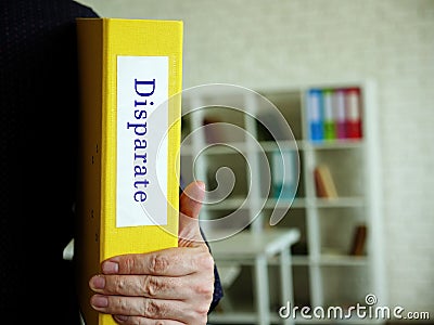 Business concept about Disparate with phrase on the page Stock Photo