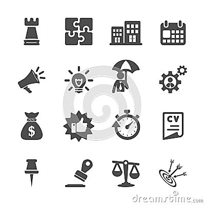 Business concept icon set, vector eps10 Vector Illustration