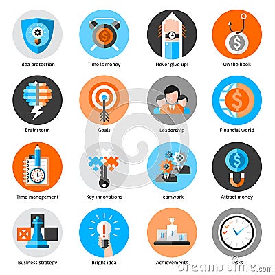 Business Concept Icons Set Vector Illustration