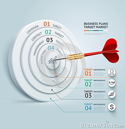 Business concept infographic template. Business ta Vector Illustration