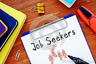 Business concept about Job Seekers with sign on the piece of paper Stock Photo