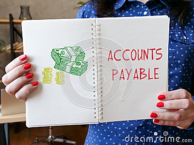 Business concept meaning ACCOUNTS PAYABLE with inscription on the sheet Stock Photo