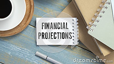 concept meaning Financial Projections with sign on the page Stock Photo