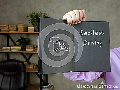 Business concept meaning Reckless Driving with phrase on the piece of paper Stock Photo