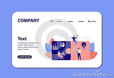 Business concept, metaphor of teamwork, cooperation, partnership. People put together a puzzle. Vector flat style illustration Cartoon Illustration