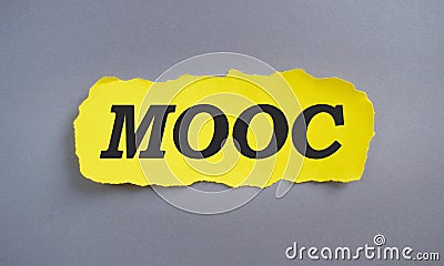 Business concept, MOOC as Massive Open Online Course Stock Photo