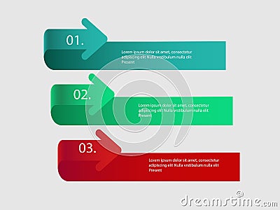 Vector arrows for infographic. Template for diagram, graph, presentation and chart. Vector Illustration