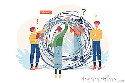 Business concept problem solving Vector Illustration