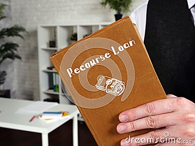 Business concept about Recourse Loan with inscription on the page Stock Photo