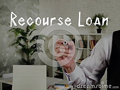 Business concept about Recourse Loan with phrase on the page Stock Photo