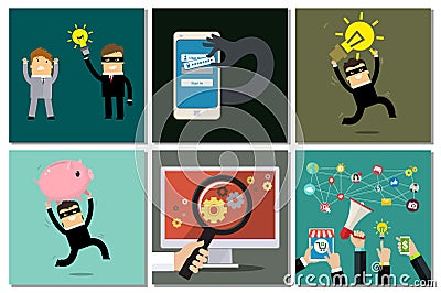 Business Concept set. Vector Illustration