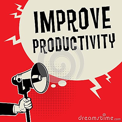 Business concept with text Improve Productivity Vector Illustration
