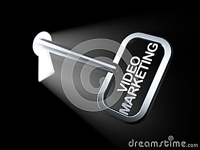 Business concept: Video Marketing on key Stock Photo