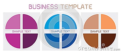 Set of Pie Chart Templates for Business Concepts Vector Illustration