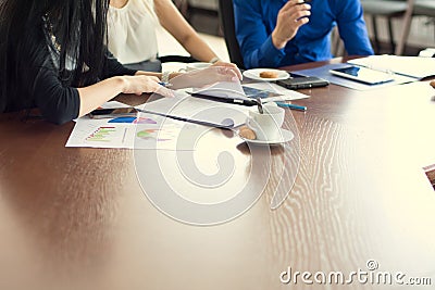Business conference in the office, in the negotiations Stock Photo