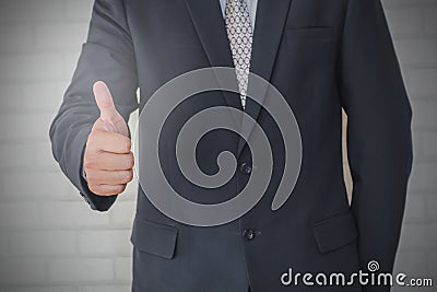 Business confidence shows like standing Stock Photo