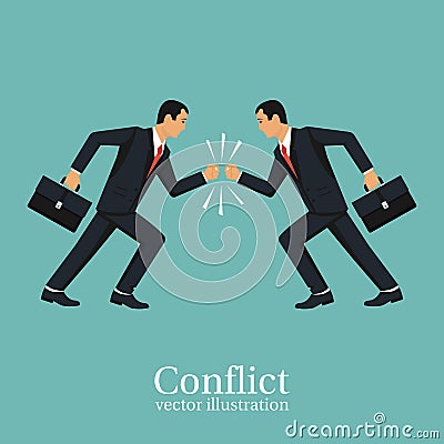 Business conflict concept Vector Illustration