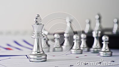 Business confrontation battle make by national chess Stock Photo