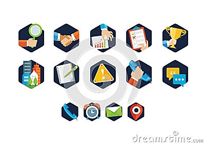 Business consulting icon set Vector Illustration