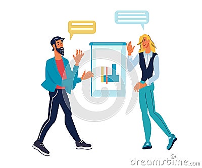 Business Consulting and Legal Assistance to entrepreneurs. Flat Vector Stock Photo