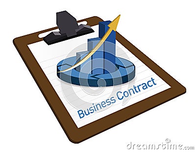 Business Contract documentation Cartoon Illustration