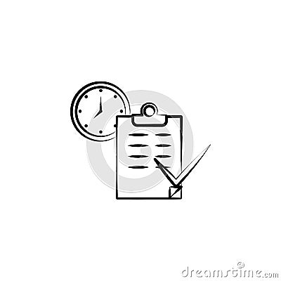 business, contract hand drawn icon. Outline symbol design from business set Stock Photo