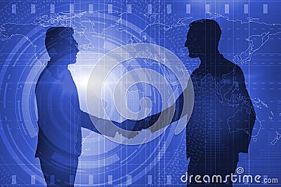 The business cooperation concept with businessmen hand shaking Stock Photo