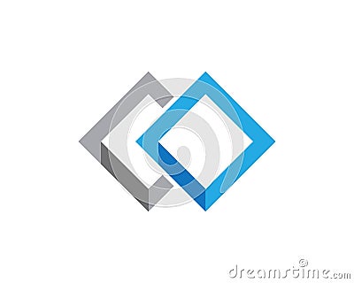 Business corporate abstract unity vector logo design template Vector Illustration
