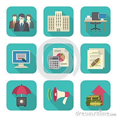 Business Costs Icons Vector Illustration