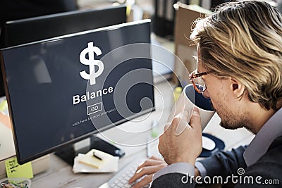 Business Currency Balance Submit Concept Stock Photo