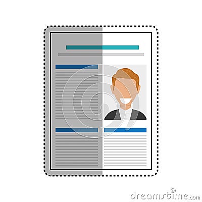 Business curriculum vitae Cartoon Illustration