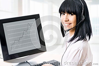 Business customer service woman Stock Photo