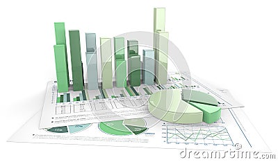 Business 3D graphics Stock Photo