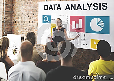 Business Data Analysis Presentation Information Concept Stock Photo