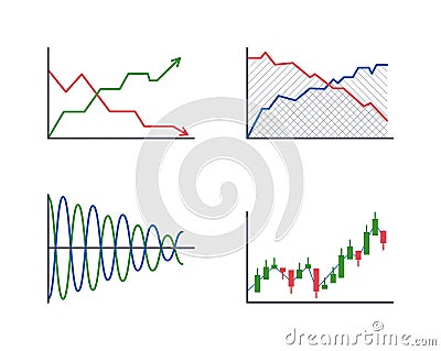 Business data graph analytics vector Vector Illustration