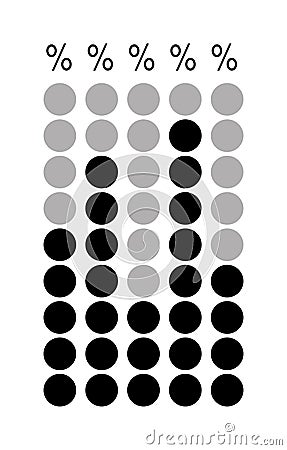 Business data graph chart analytics vector elements black silhouette Vector Illustration