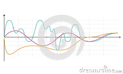 Business data market elements diagrams Vector Illustration