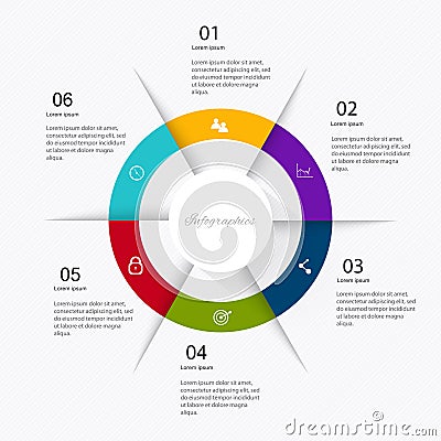 Business data market elements dot bar pie charts diagrams and gr Vector Illustration
