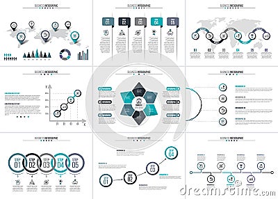 Business data visualization. Vector Illustration
