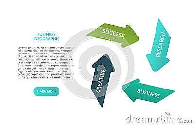 Business data visualization. Process chart. Elements of graph, diagram with 4 steps, options, parts or processes Stock Photo