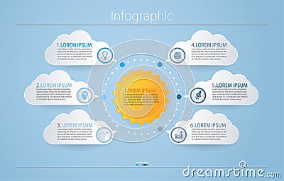 Business data visualization. timeline infographic icons designed for abstract background template Vector Illustration